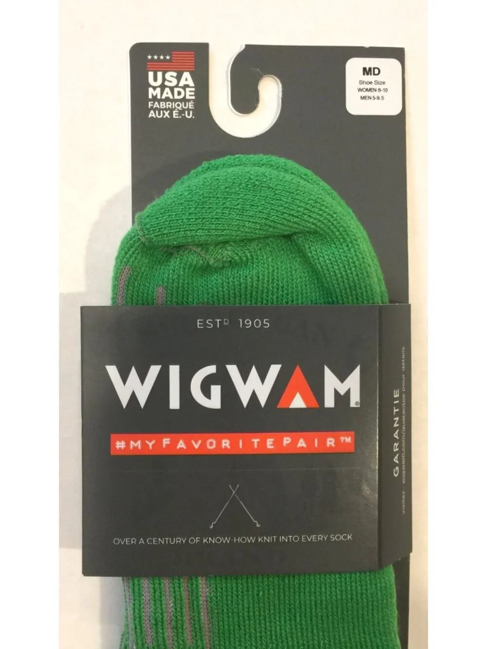 WIGWAM Women's 6-10 Kelley Green Dash Low Cut Socks Gray Accent